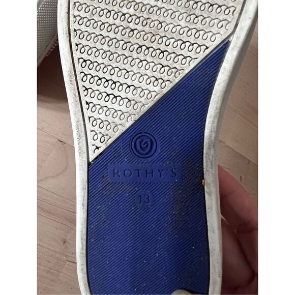 Rothy's Red Flamingo Pattern Youth The Kids Shoes Sneaker Size 12 Flat Pull On. - Picture 7 of 10